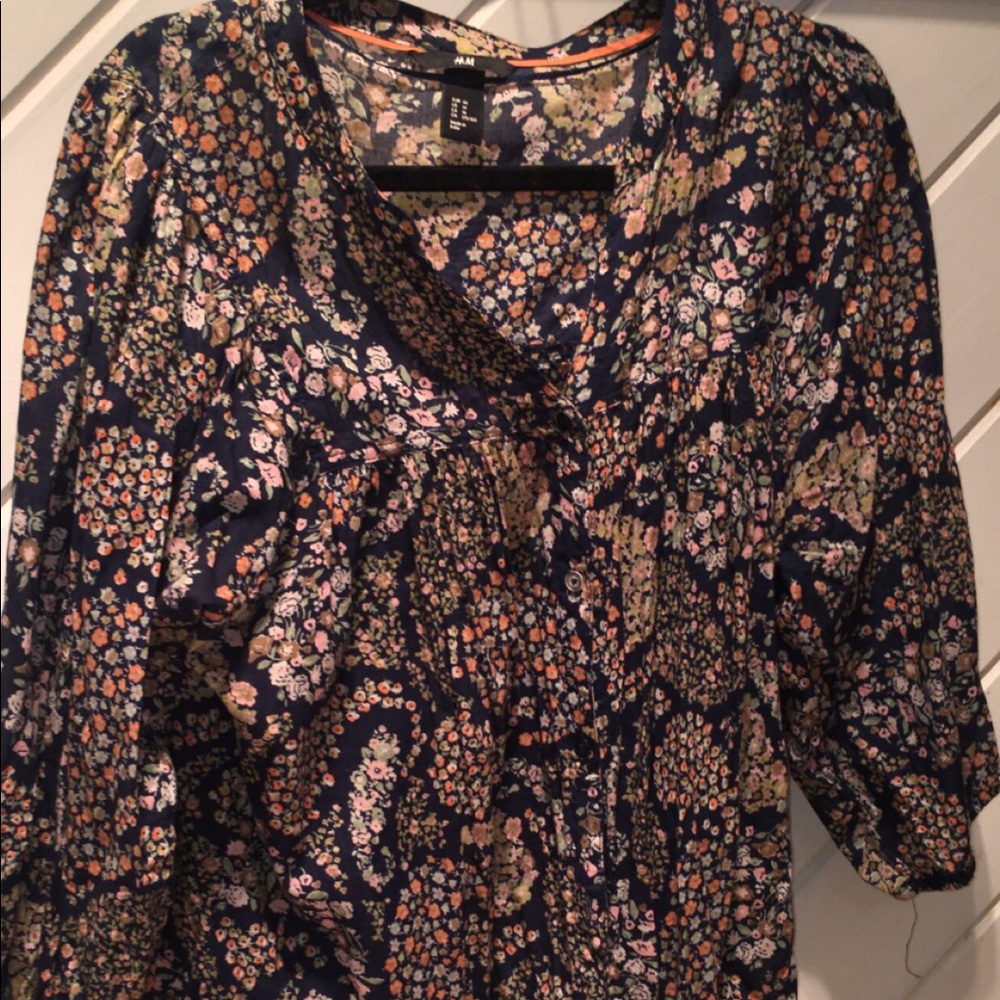 H&M floral tunic top